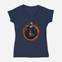 Benderminator-womens v-neck tee-glitchygorilla