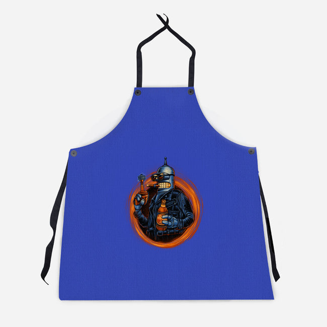 Benderminator-unisex kitchen apron-glitchygorilla