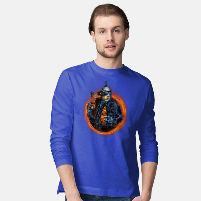 Benderminator-mens long sleeved tee-glitchygorilla