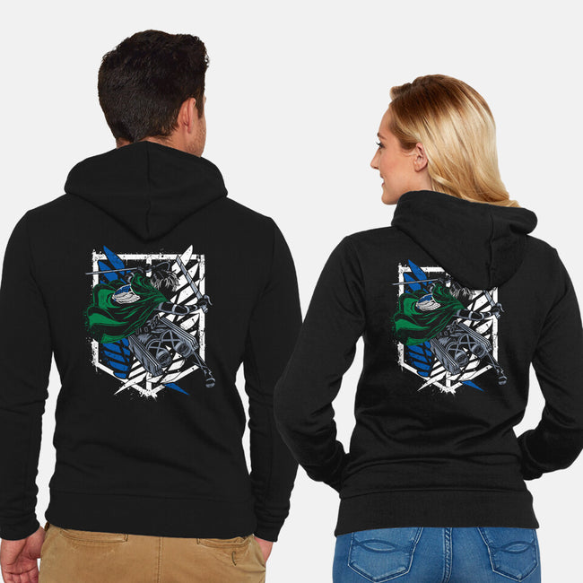 Titan Slayer-unisex zip-up sweatshirt-Rogelio