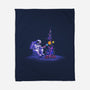 Moon Camping-none fleece blanket-tobefonseca