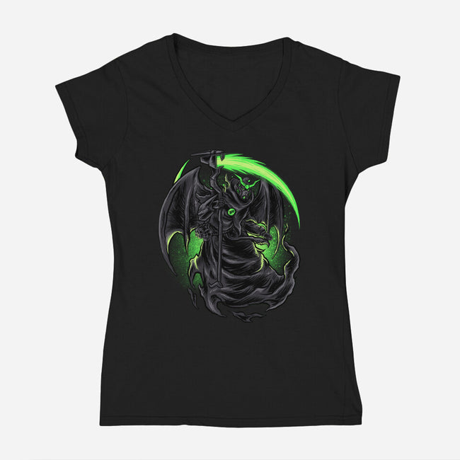 Gift From Hell-womens v-neck tee-spoilerinc