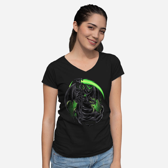 Gift From Hell-womens v-neck tee-spoilerinc