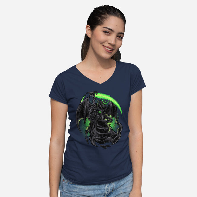 Gift From Hell-womens v-neck tee-spoilerinc