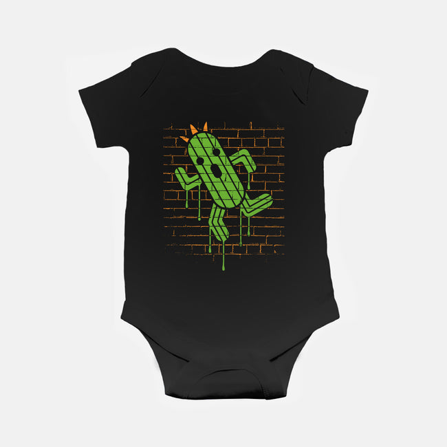 Cactuar Graffiti-baby basic onesie-Logozaste