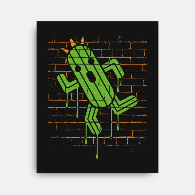 Cactuar Graffiti-none stretched canvas-Logozaste