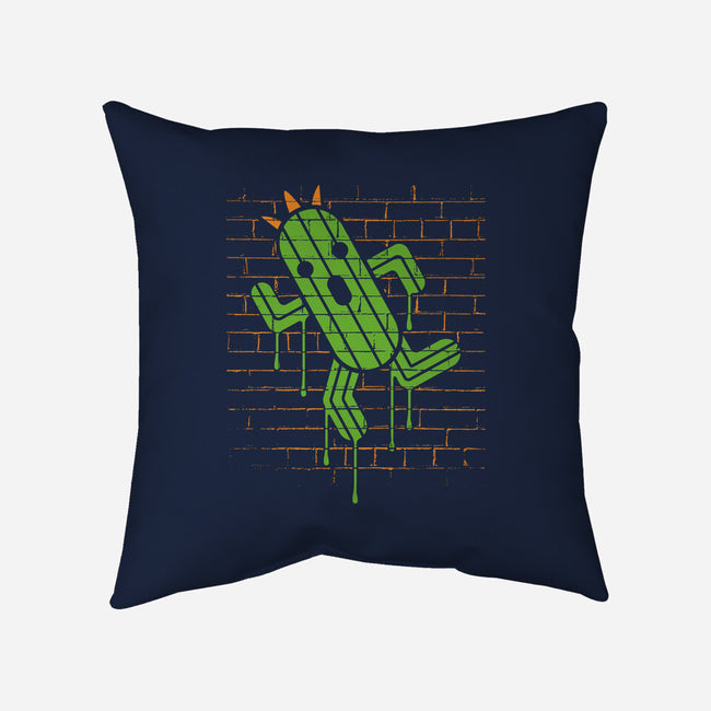 Cactuar Graffiti-none removable cover w insert throw pillow-Logozaste