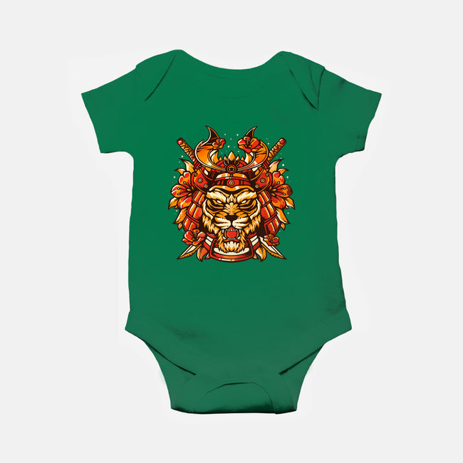 Samurai Warrior Tiger-baby basic onesie-eduely