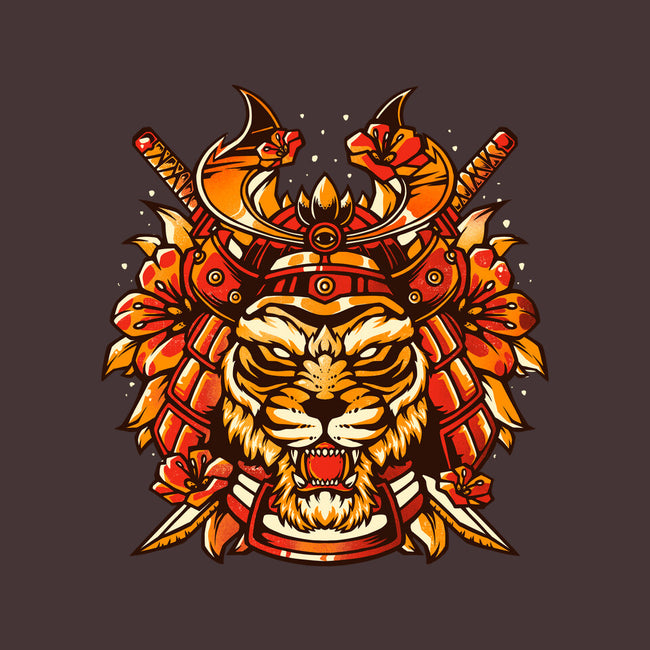 Samurai Warrior Tiger-none drawstring bag-eduely