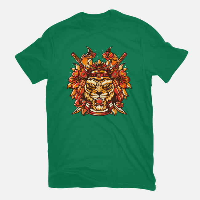 Samurai Warrior Tiger-womens fitted tee-eduely