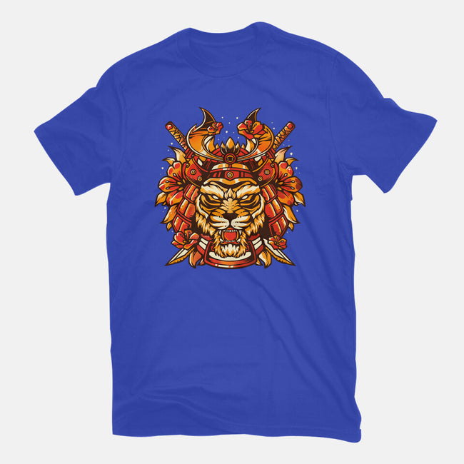 Samurai Warrior Tiger-womens fitted tee-eduely