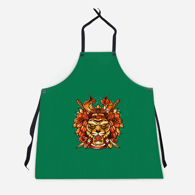 Samurai Warrior Tiger-unisex kitchen apron-eduely