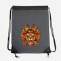 Samurai Warrior Tiger-none drawstring bag-eduely