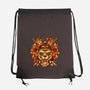 Samurai Warrior Tiger-none drawstring bag-eduely