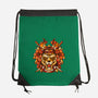 Samurai Warrior Tiger-none drawstring bag-eduely