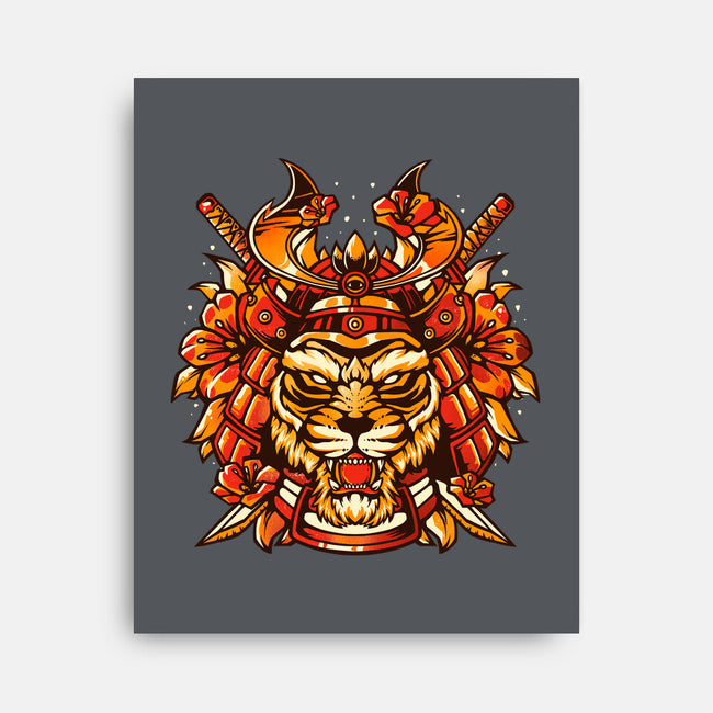 Samurai Warrior Tiger-none stretched canvas-eduely
