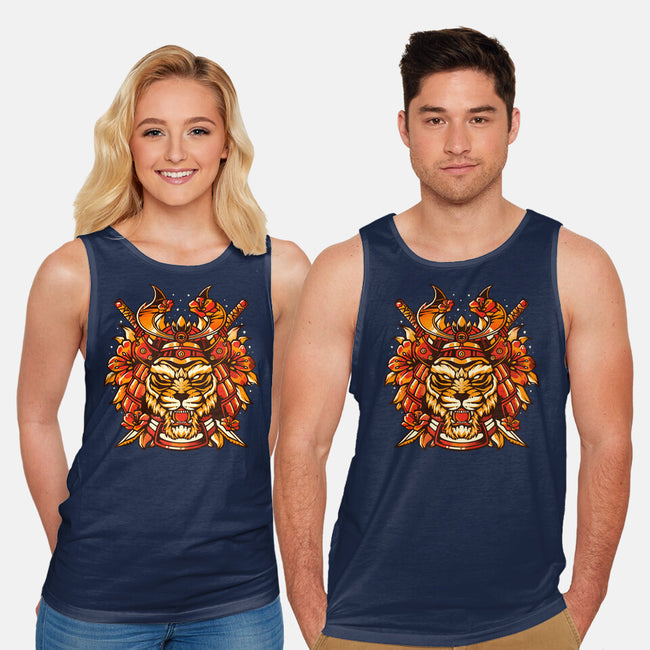 Samurai Warrior Tiger-unisex basic tank-eduely