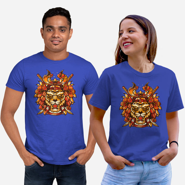 Samurai Warrior Tiger-unisex basic tee-eduely