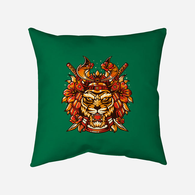 Samurai Warrior Tiger-none removable cover w insert throw pillow-eduely