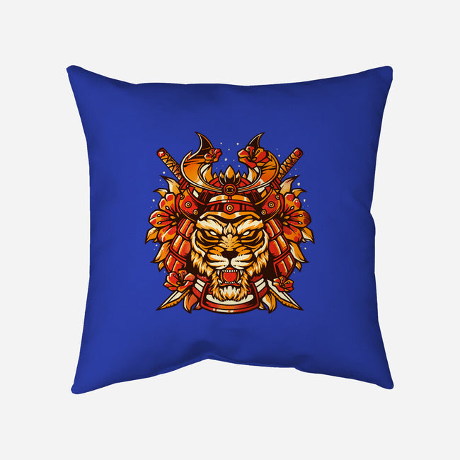 Samurai Warrior Tiger-none removable cover w insert throw pillow-eduely