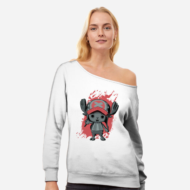 Dark Chopper-womens off shoulder sweatshirt-xMorfina