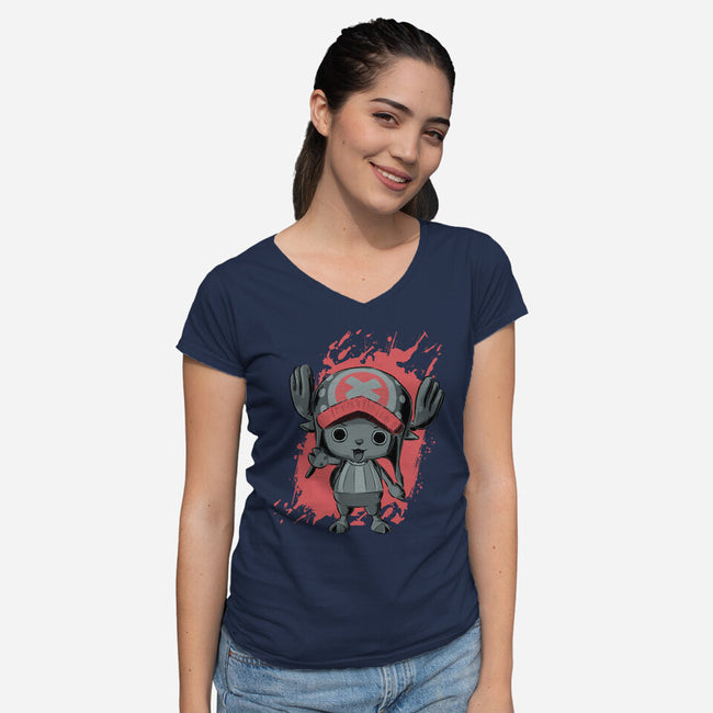 Dark Chopper-womens v-neck tee-xMorfina