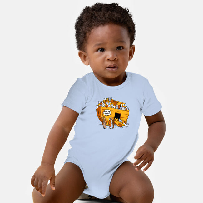 Noah's Ark Cat-baby basic onesie-tobefonseca