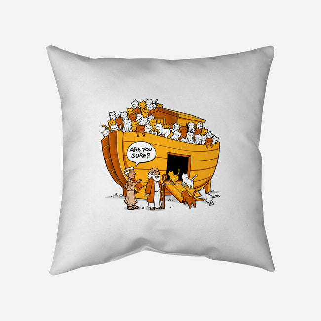 Noah's Ark Cat-none removable cover w insert throw pillow-tobefonseca