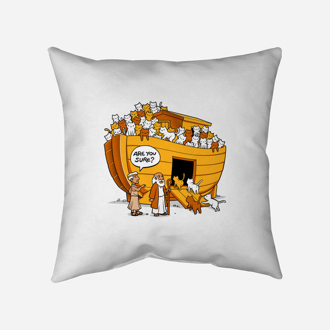 Noah's Ark Cat-none removable cover throw pillow-tobefonseca