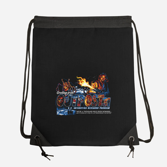 Greetings From Outpost 31-none drawstring bag-goodidearyan