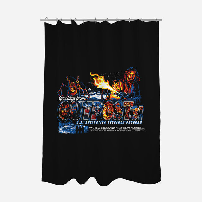 Greetings From Outpost 31-none polyester shower curtain-goodidearyan
