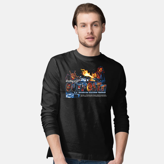 Greetings From Outpost 31-mens long sleeved tee-goodidearyan