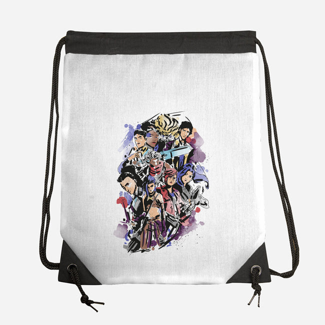 Water Arcane-none drawstring bag-fanfabio