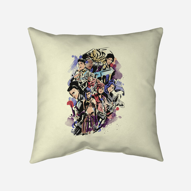 Water Arcane-none removable cover w insert throw pillow-fanfabio