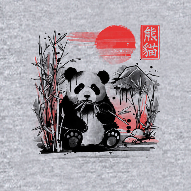 Panda Red Sun-mens heavyweight tee-NemiMakeit
