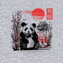 Panda Red Sun-womens fitted tee-NemiMakeit
