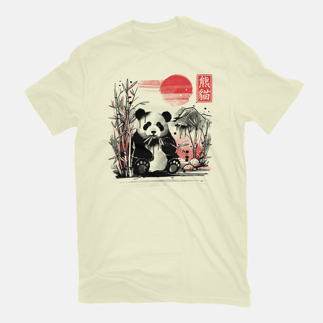 Panda Red Sun-mens premium tee-NemiMakeit