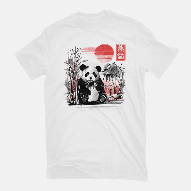 Panda Red Sun-mens basic tee-NemiMakeit