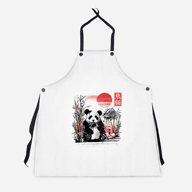 Panda Red Sun-unisex kitchen apron-NemiMakeit