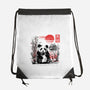 Panda Red Sun-none drawstring bag-NemiMakeit