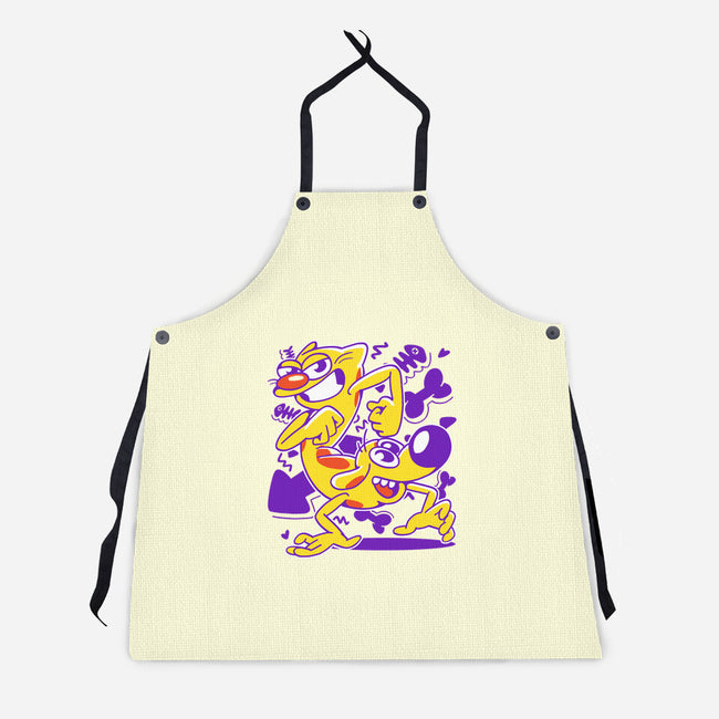 A Woof And A Purr-unisex kitchen apron-estudiofitas