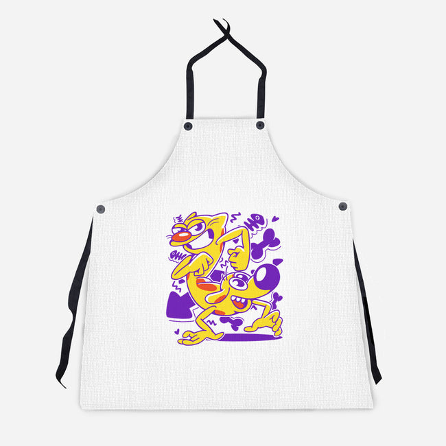 A Woof And A Purr-unisex kitchen apron-estudiofitas