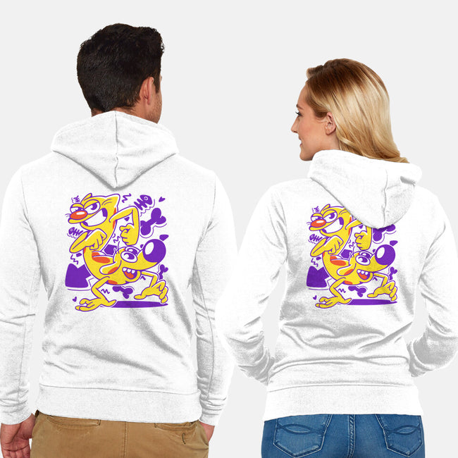 A Woof And A Purr-unisex zip-up sweatshirt-estudiofitas