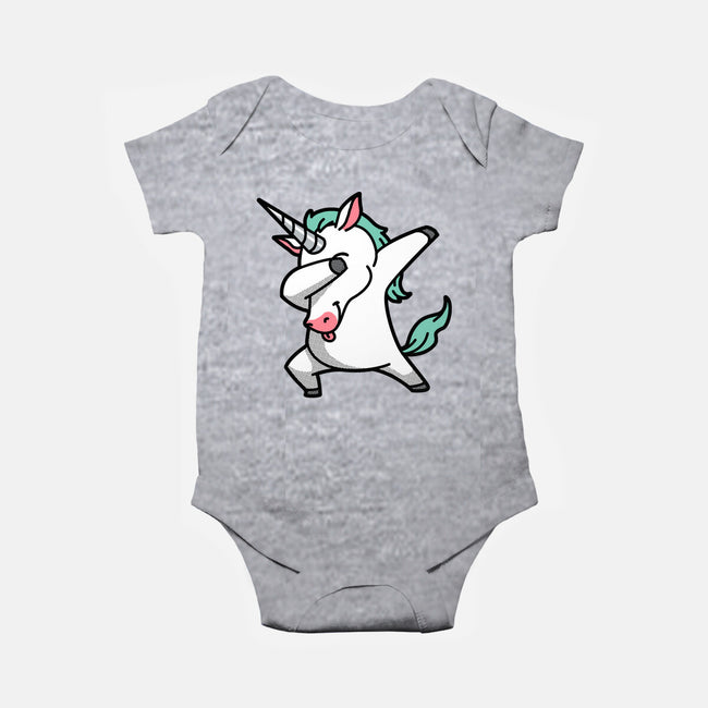 The Dabbing Unicorn-baby basic onesie-tobefonseca