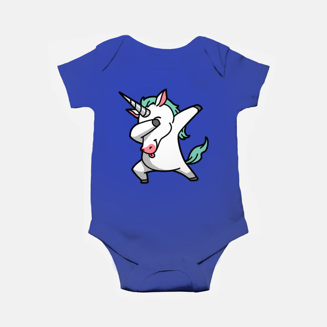 The Dabbing Unicorn-baby basic onesie-tobefonseca