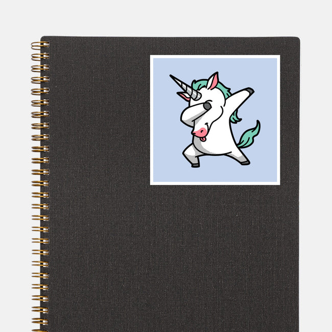 The Dabbing Unicorn-none glossy sticker-tobefonseca