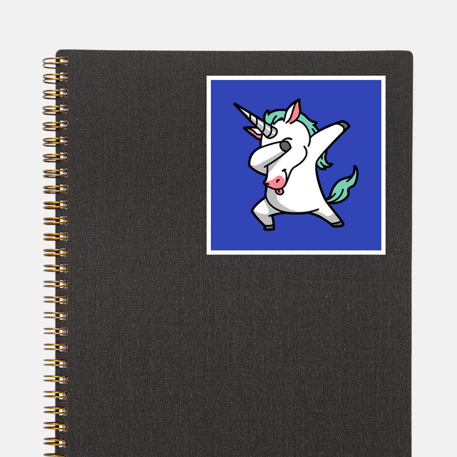 The Dabbing Unicorn-none glossy sticker-tobefonseca