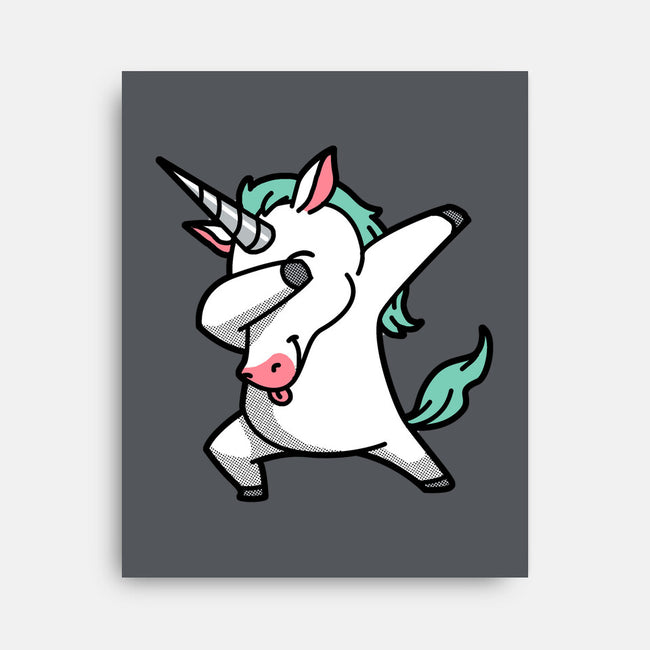 The Dabbing Unicorn-none stretched canvas-tobefonseca