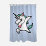 The Dabbing Unicorn-none polyester shower curtain-tobefonseca