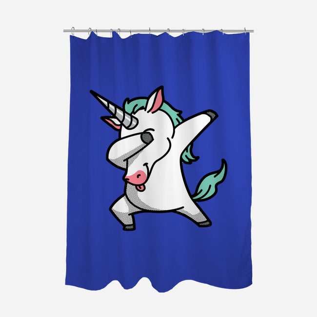 The Dabbing Unicorn-none polyester shower curtain-tobefonseca